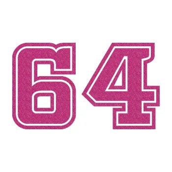 Polep vozidla Startovní číslo 64 typ 5 (90 - Ultra Metalic růžová) SAMOLEPKA NA AUTO, NÁLEPKA, FÓLIE, POLEP, TUNING, VLASTNÍ TEXT, TISK, AUTOSAMOLEPKY.cz, POLEPY, OBRÁZEK, LOGO, 3D STICKERS
