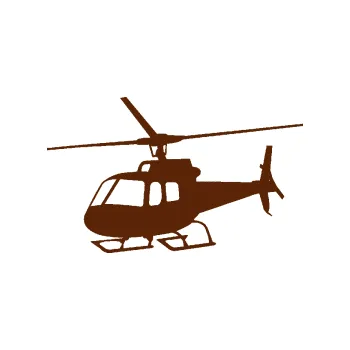 Polep vozidla SAMOLEPKA Vrtulník 008 levá helikoptéra (15 - hnědá) NA AUTO, NÁLEPKA, FÓLIE, POLEP, TUNING, VLASTNÍ TEXT, TISK, AUTOSAMOLEPKY.cz, POLEPY, OBRÁZEK, LOGO, SAMOLEPKY