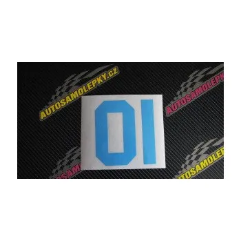 Polep vozidla Startovní číslo 01 (17 - šedá) SAMOLEPKA NA AUTO, NÁLEPKA, FÓLIE, POLEP, TUNING, VLASTNÍ TEXT, TISK, AUTOSAMOLEPKY.cz, POLEPY, OBRÁZEK, LOGO, 3D STICKERS