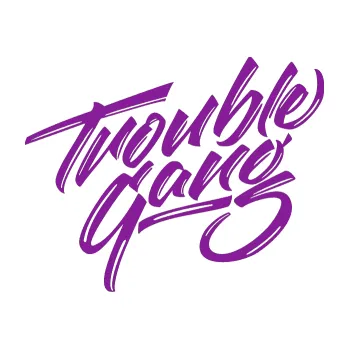 Polep vozidla SAMOLEPKA Trouble Gang - Marpo (14 - fialová) NA AUTO, NÁLEPKA, FÓLIE, POLEP, TUNING, VLASTNÍ TEXT, TISK, AUTOSAMOLEPKY.cz, POLEPY, OBRÁZEK, LOGO, SAMOLEPKY