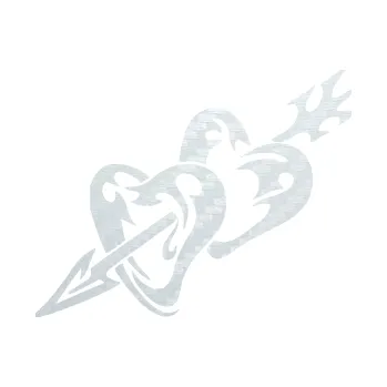 Samolepící dekorace SAMOLEPKA Srdíčka 001 levá se šípem (51 - 3D karbon bílý) NA AUTO, NÁLEPKA, FÓLIE, POLEP, TUNING, VLASTNÍ TEXT, TISK, AUTOSAMOLEPKY.cz, POLEPY, OBRÁZEK, LOGO, SAMOLEPKY