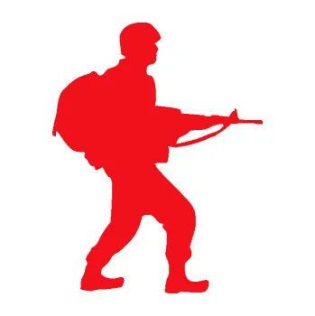 Samolepící dekorace SAMOLEPKA Voják 016 pravá (10 - červená) NA AUTO, NÁLEPKA, FÓLIE, POLEP, TUNING, VLASTNÍ TEXT, TISK, AUTOSAMOLEPKY.cz, POLEPY, OBRÁZEK, LOGO, SAMOLEPKY