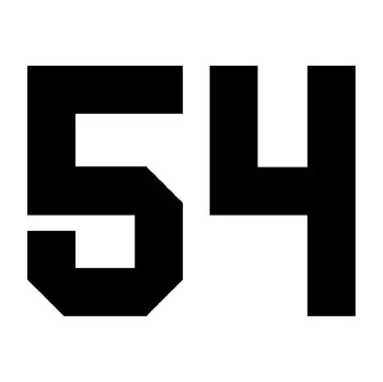 Polep vozidla Startovní číslo 54 (01 - černá) SAMOLEPKA NA AUTO, NÁLEPKA, FÓLIE, POLEP, TUNING, VLASTNÍ TEXT, TISK, AUTOSAMOLEPKY.cz, POLEPY, OBRÁZEK, LOGO, 3D STICKERS