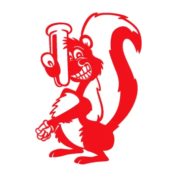 Samolepící dekorace SAMOLEPKA Tchoř 001 levá s kolíčkem na nose (10 - červená) NA AUTO, NÁLEPKA, FÓLIE, POLEP, TUNING, VLASTNÍ TEXT, TISK, AUTOSAMOLEPKY.cz, POLEPY, OBRÁZEK, LOGO, SAMOLEPKY