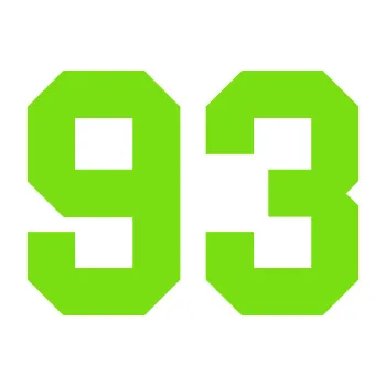 Polep vozidla Startovní číslo 93 (04 - zelená kawasaki) SAMOLEPKA NA AUTO, NÁLEPKA, FÓLIE, POLEP, TUNING, VLASTNÍ TEXT, TISK, AUTOSAMOLEPKY.cz, POLEPY, OBRÁZEK, LOGO, 3D STICKERS