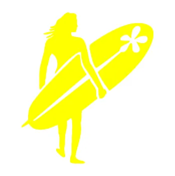 Polep vozidla SAMOLEPKA Surfařka 003 pravá (05 - žlutá citron) NA AUTO, NÁLEPKA, FÓLIE, POLEP, TUNING, VLASTNÍ TEXT, TISK, AUTOSAMOLEPKY.cz, POLEPY, OBRÁZEK, LOGO, SAMOLEPKY