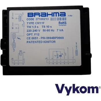 Příslušenství ke kotli Řídící a zapalovací automatika Brahma CM 11 F, Tw 1,5s, Ts 10s