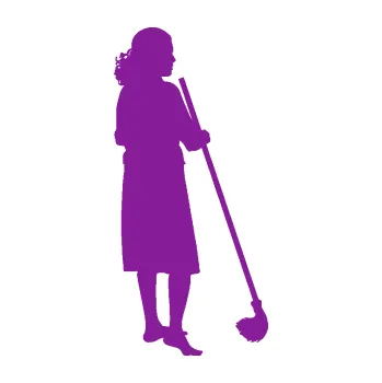 Samolepící dekorace SAMOLEPKA Uklízečka 001 pravá (14 - fialová) NA AUTO, NÁLEPKA, FÓLIE, POLEP, TUNING, VLASTNÍ TEXT, TISK, AUTOSAMOLEPKY.cz, POLEPY, OBRÁZEK, LOGO, SAMOLEPKY