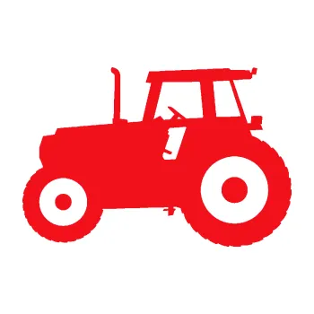 Polep vozidla SAMOLEPKA Traktor 001 levá (10 - červená) NA AUTO, NÁLEPKA, FÓLIE, POLEP, TUNING, VLASTNÍ TEXT, TISK, AUTOSAMOLEPKY.cz, POLEPY, OBRÁZEK, LOGO, SAMOLEPKY