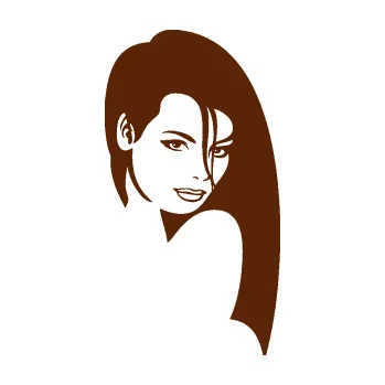 Samolepící dekorace SAMOLEPKA Žena tvář 002 pravá (15 - hnědá) NA AUTO, NÁLEPKA, FÓLIE, POLEP, TUNING, VLASTNÍ TEXT, TISK, AUTOSAMOLEPKY.cz, POLEPY, OBRÁZEK, LOGO, SAMOLEPKY