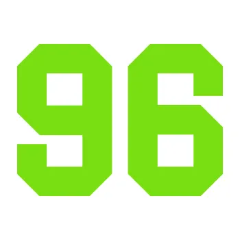 Polep vozidla Startovní číslo 96 (04 - zelená kawasaki) SAMOLEPKA NA AUTO, NÁLEPKA, FÓLIE, POLEP, TUNING, VLASTNÍ TEXT, TISK, AUTOSAMOLEPKY.cz, POLEPY, OBRÁZEK, LOGO, 3D STICKERS