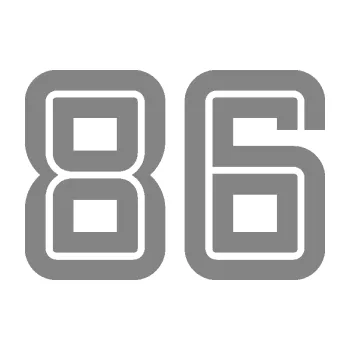 Polep vozidla Startovní číslo 86 typ 7 (17 - šedá) SAMOLEPKA NA AUTO, NÁLEPKA, FÓLIE, POLEP, TUNING, VLASTNÍ TEXT, TISK, AUTOSAMOLEPKY.cz, POLEPY, OBRÁZEK, LOGO, 3D STICKERS