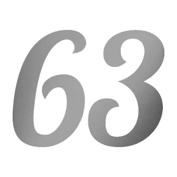 Polep vozidla SAMOLEPKA Startovní číslo 63 typ 3 (42 - stříbrná metalíza) NA AUTO, NÁLEPKA, FÓLIE, POLEP, TUNING, VLASTNÍ TEXT, TISK, AUTOSAMOLEPKY.cz, POLEPY, OBRÁZEK, LOGO, SAMOLEPKY