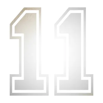 Polep vozidla SAMOLEPKA Startovní číslo 11 typ 4 (82 - odrazková reflexní bílá) NA AUTO, NÁLEPKA, FÓLIE, POLEP, TUNING, VLASTNÍ TEXT, TISK, AUTOSAMOLEPKY.cz, POLEPY, OBRÁZEK, LOGO, SAMOLEPKY