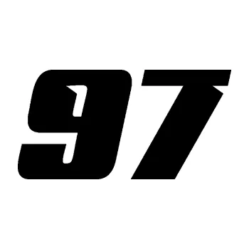 Polep vozidla Startovní číslo 97 typ 6 (01 - černá) SAMOLEPKA NA AUTO, NÁLEPKA, FÓLIE, POLEP, TUNING, VLASTNÍ TEXT, TISK, AUTOSAMOLEPKY.cz, POLEPY, OBRÁZEK, LOGO, 3D STICKERS
