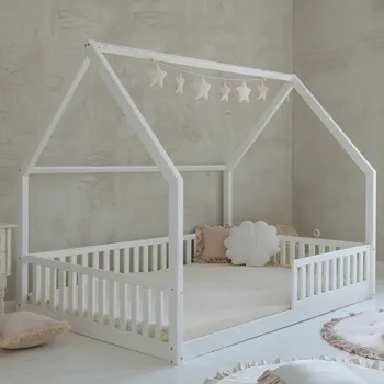 Dětská postel Dětská domečková postel Bianco 140 x 200 cm bílá
