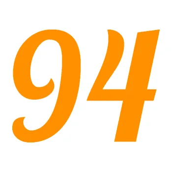 Polep vozidla Startovní číslo 94 typ 3 (06 - oranžová) SAMOLEPKA NA AUTO, NÁLEPKA, FÓLIE, POLEP, TUNING, VLASTNÍ TEXT, TISK, AUTOSAMOLEPKY.cz, POLEPY, OBRÁZEK, LOGO, 3D STICKERS