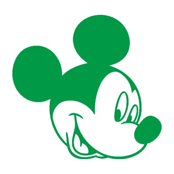 Samolepící dekorace Myšák Mickey 001 pravá (12 - zelená) SAMOLEPKA NA AUTO, NÁLEPKA, FÓLIE, POLEP, TUNING, VLASTNÍ TEXT, TISK, AUTOSAMOLEPKY.cz, POLEPY, OBRÁZEK, LOGO, 3D STICKERS