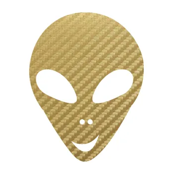 Samolepicí dekorace na vozidlo UFO 004 levá (59 - 3D karbon zlatý) SAMOLEPKA NA AUTO, NÁLEPKA, FÓLIE, POLEP, TUNING, VLASTNÍ TEXT, TISK, AUTOSAMOLEPKY.cz, POLEPY, OBRÁZEK, LOGO, 3D STICKERS