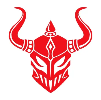 Samolepící dekorace SAMOLEPKA Vikingská helma (10 - červená) NA AUTO, NÁLEPKA, FÓLIE, POLEP, TUNING, VLASTNÍ TEXT, TISK, AUTOSAMOLEPKY.cz, POLEPY, OBRÁZEK, LOGO, SAMOLEPKY