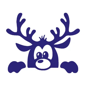 Samolepící dekorace Sob 002 levá vykukuje (22 - střední modrá) SAMOLEPKA NA AUTO, NÁLEPKA, FÓLIE, POLEP, TUNING, VLASTNÍ TEXT, TISK, AUTOSAMOLEPKY.cz, POLEPY, OBRÁZEK, LOGO, 3D STICKERS