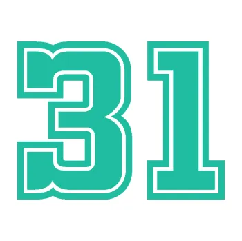 Polep vozidla SAMOLEPKA Startovní číslo 31 typ 5 (25 - tyrkysová) NA AUTO, NÁLEPKA, FÓLIE, POLEP, TUNING, VLASTNÍ TEXT, TISK, AUTOSAMOLEPKY.cz, POLEPY, OBRÁZEK, LOGO, SAMOLEPKY