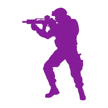 Samolepící dekorace Voják 011 levá (14 - fialová) SAMOLEPKA NA AUTO, NÁLEPKA, FÓLIE, POLEP, TUNING, VLASTNÍ TEXT, TISK, AUTOSAMOLEPKY.cz, POLEPY, OBRÁZEK, LOGO, 3D STICKERS