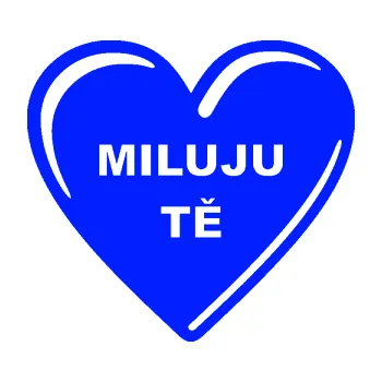 Samolepící dekorace SAMOLEPKA Srdíčko 015 miluju tě (19 - modrá dynamic) NA AUTO, NÁLEPKA, FÓLIE, POLEP, TUNING, VLASTNÍ TEXT, TISK, AUTOSAMOLEPKY.cz, POLEPY, OBRÁZEK, LOGO, SAMOLEPKY