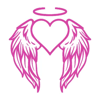 Samolepící dekorace SAMOLEPKA Srdíčko 019 andělská křídla (16 - růžová) NA AUTO, NÁLEPKA, FÓLIE, POLEP, TUNING, VLASTNÍ TEXT, TISK, AUTOSAMOLEPKY.cz, POLEPY, OBRÁZEK, LOGO, SAMOLEPKY
