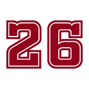 Polep vozidla Startovní číslo 26 typ 5 (07 - bordó vínová) SAMOLEPKA NA AUTO, NÁLEPKA, FÓLIE, POLEP, TUNING, VLASTNÍ TEXT, TISK, AUTOSAMOLEPKY.cz, POLEPY, OBRÁZEK, LOGO, 3D STICKERS