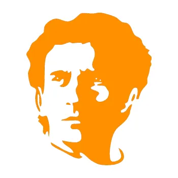 Samolepící dekorace SAMOLEPKA Silueta Ayrton Senna levá (06 - oranžová) NA AUTO, NÁLEPKA, FÓLIE, POLEP, TUNING, VLASTNÍ TEXT, TISK, AUTOSAMOLEPKY.cz, POLEPY, OBRÁZEK, LOGO, SAMOLEPKY