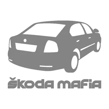 Samolepicí dekorace na vozidlo Škoda mafia pravá (17 - šedá) SAMOLEPKA NA AUTO, NÁLEPKA, FÓLIE, POLEP, TUNING, VLASTNÍ TEXT, TISK, AUTOSAMOLEPKY.cz, POLEPY, OBRÁZEK, LOGO, 3D STICKERS