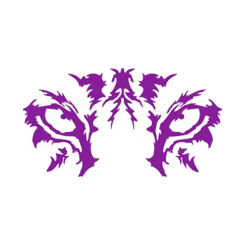 Polep vozidla Vlčí oči (14 - fialová) SAMOLEPKA NA AUTO, NÁLEPKA, FÓLIE, POLEP, TUNING, VLASTNÍ TEXT, TISK, AUTOSAMOLEPKY.cz, POLEPY, OBRÁZEK, LOGO, 3D STICKERS