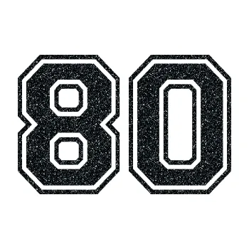 Polep vozidla SAMOLEPKA NA AUTO Startovní číslo 80 typ 4 (85 - Ultra Metalic černá) NÁLEPKA, FÓLIE, POLEP, TUNING, VLASTNÍ TEXT, TISK, AUTOSAMOLEPKY.cz, POLEPY, OBRÁZEK, LOGO, SAMOLEPKY