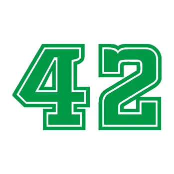 Polep vozidla Startovní číslo 42 typ 5 (12 - zelená) SAMOLEPKA NA AUTO, NÁLEPKA, FÓLIE, POLEP, TUNING, VLASTNÍ TEXT, TISK, AUTOSAMOLEPKY.cz, POLEPY, OBRÁZEK, LOGO, 3D STICKERS