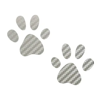 samolepka Tlapky 011 (52 - 3D karbon stříbrný) SAMOLEPKA NA AUTO, NÁLEPKA, FÓLIE, POLEP, TUNING, VLASTNÍ TEXT, TISK, AUTOSAMOLEPKY.cz, POLEPY, OBRÁZEK, LOGO, 3D STICKERS