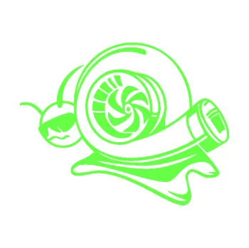 Samolepicí dekorace na vozidlo Turbo šnek 004 levá (71 - Fluorescentní zelená) SAMOLEPKA NA AUTO, NÁLEPKA, FÓLIE, POLEP, TUNING, VLASTNÍ TEXT, TISK, AUTOSAMOLEPKY.cz, POLEPY, OBRÁZEK, LOGO, 3D STICKERS