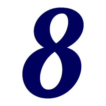 Polep vozidla Startovní číslo 8 typ 3 (23 - tmavě modrá) SAMOLEPKA NA AUTO, NÁLEPKA, FÓLIE, POLEP, TUNING, VLASTNÍ TEXT, TISK, AUTOSAMOLEPKY.cz, POLEPY, OBRÁZEK, LOGO, 3D STICKERS