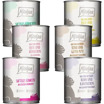 Krmivo pro kočku MjAMjAM kombinované balení 7 pro vaši kočku 24 × 800 g