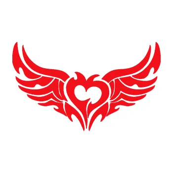 Polep vozidla SAMOLEPKA Tetování 211 pravá srdce na zadní okno (10 - červená) NA AUTO, NÁLEPKA, FÓLIE, POLEP, TUNING, VLASTNÍ TEXT, TISK, AUTOSAMOLEPKY.cz, POLEPY, OBRÁZEK, LOGO, SAMOLEPKY