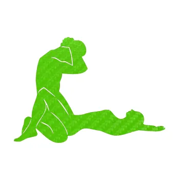 Polep vozidla Sexy siluety 010 (58 - 3D karbon zelený kawasaki) SAMOLEPKA NA AUTO, NÁLEPKA, FÓLIE, POLEP, TUNING, VLASTNÍ TEXT, TISK, AUTOSAMOLEPKY.cz, POLEPY, OBRÁZEK, LOGO, 3D STICKERS