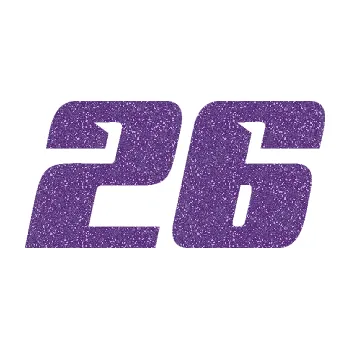 Polep vozidla SAMOLEPKA Startovní číslo 26 typ 6 (87 - Ultra Metalic fialová) NA AUTO, NÁLEPKA, FÓLIE, POLEP, TUNING, VLASTNÍ TEXT, TISK, AUTOSAMOLEPKY.cz, POLEPY, OBRÁZEK, LOGO, SAMOLEPKY