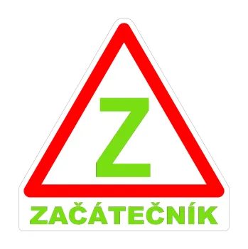 samolepka Začátečník barevný (04 - zelená kawasaki) SAMOLEPKA NA AUTO, NÁLEPKA, FÓLIE, POLEP, TUNING, VLASTNÍ TEXT, TISK, AUTOSAMOLEPKY.cz, POLEPY, OBRÁZEK, LOGO, 3D STICKERS