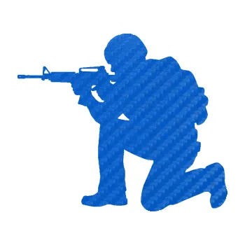 Samolepící dekorace SAMOLEPKA Voják 007 levá (57 - 3D karbon modrý) NA AUTO, NÁLEPKA, FÓLIE, POLEP, TUNING, VLASTNÍ TEXT, TISK, AUTOSAMOLEPKY.cz, POLEPY, OBRÁZEK, LOGO, SAMOLEPKY