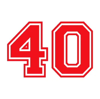 Polep vozidla SAMOLEPKA Startovní číslo 40 typ 4 (10 - červená) NA AUTO, NÁLEPKA, FÓLIE, POLEP, TUNING, VLASTNÍ TEXT, TISK, AUTOSAMOLEPKY.cz, POLEPY, OBRÁZEK, LOGO, SAMOLEPKY