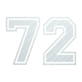 Polep vozidla SAMOLEPKA Startovní číslo 72 typ 4 (51 - 3D karbon bílý) NA AUTO, NÁLEPKA, FÓLIE, POLEP, TUNING, VLASTNÍ TEXT, TISK, AUTOSAMOLEPKY.cz, POLEPY, OBRÁZEK, LOGO, SAMOLEPKY