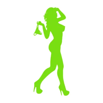 Samolepicí dekorace na vozidlo Sexy lady 002 pravá (04 - zelená kawasaki) SAMOLEPKA NA AUTO, NÁLEPKA, FÓLIE, POLEP, TUNING, VLASTNÍ TEXT, TISK, AUTOSAMOLEPKY.cz, POLEPY, OBRÁZEK, LOGO, 3D STICKERS