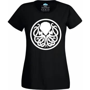 Dámské tričko Cthulhu Symbol (Skladem XS-4XL) (Velikost: 4XL, Barva: Černá)