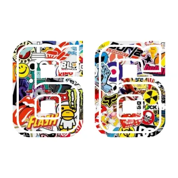 Polep vozidla Startovní číslo 66 typ 5 (83 - Sticker bomb) SAMOLEPKA NA AUTO, NÁLEPKA, FÓLIE, POLEP, TUNING, VLASTNÍ TEXT, TISK, AUTOSAMOLEPKY.cz, POLEPY, OBRÁZEK, LOGO, 3D STICKERS