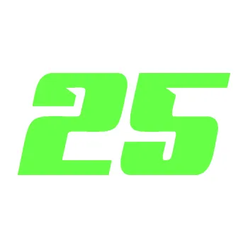 Polep vozidla Startovní číslo 25 typ 6 (71 - Fluorescentní zelená) SAMOLEPKA NA AUTO, NÁLEPKA, FÓLIE, POLEP, TUNING, VLASTNÍ TEXT, TISK, AUTOSAMOLEPKY.cz, POLEPY, OBRÁZEK, LOGO, 3D STICKERS